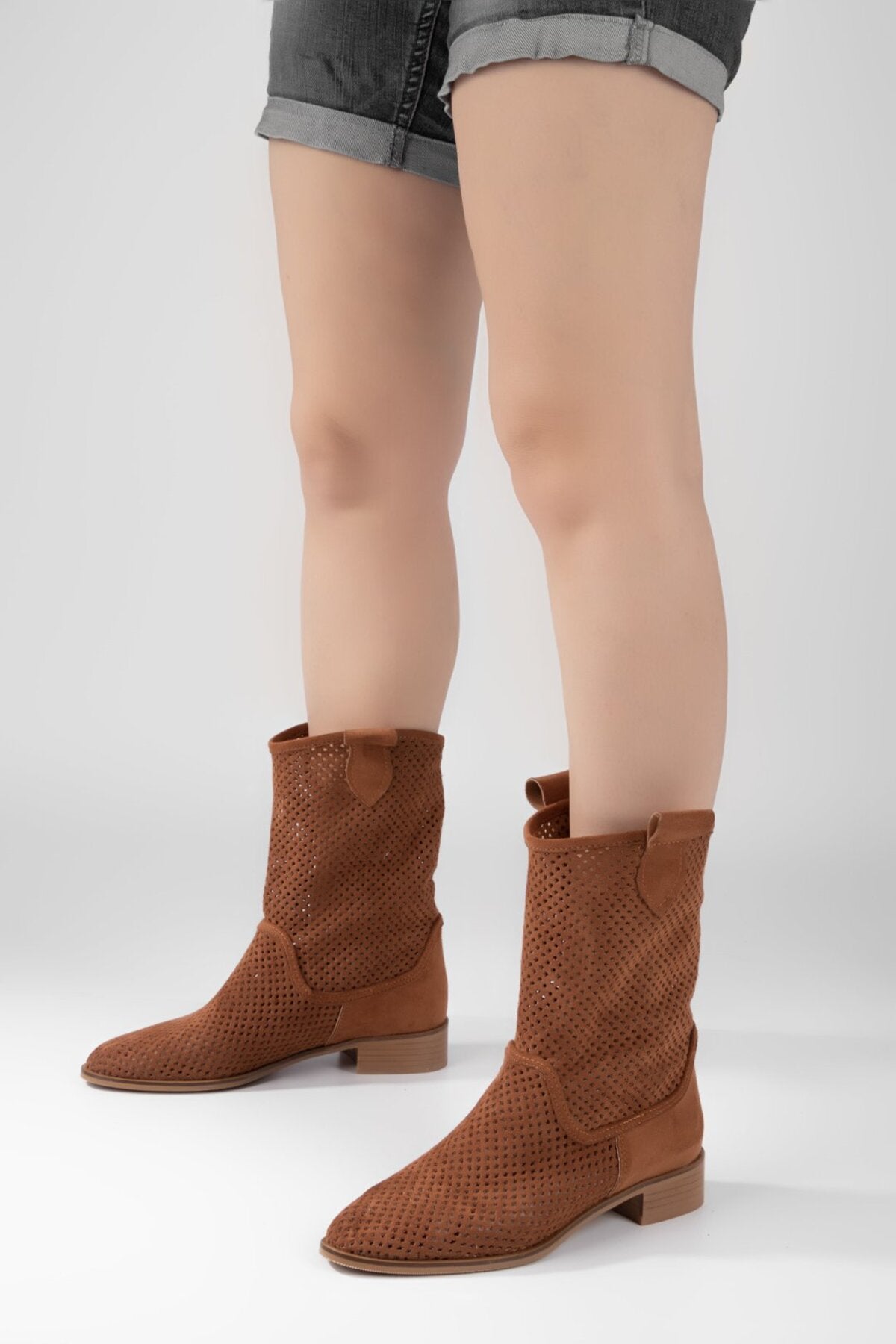 Alex Kısa Yazlık Çizme - Taba